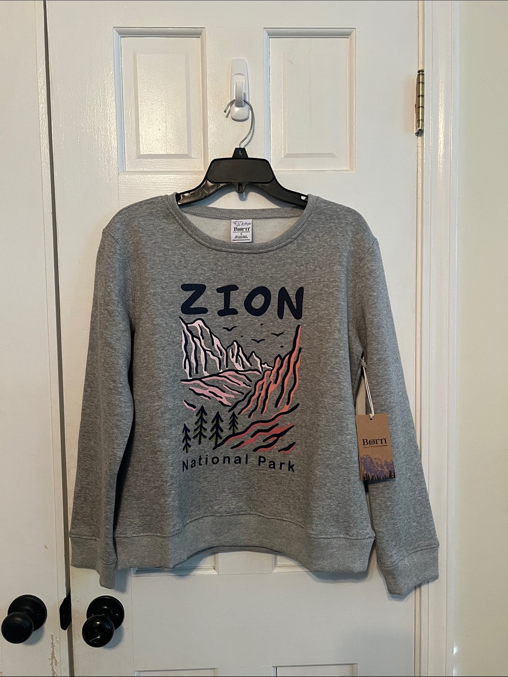 Born Outdoor Grey Zion National Park Sweatshirt